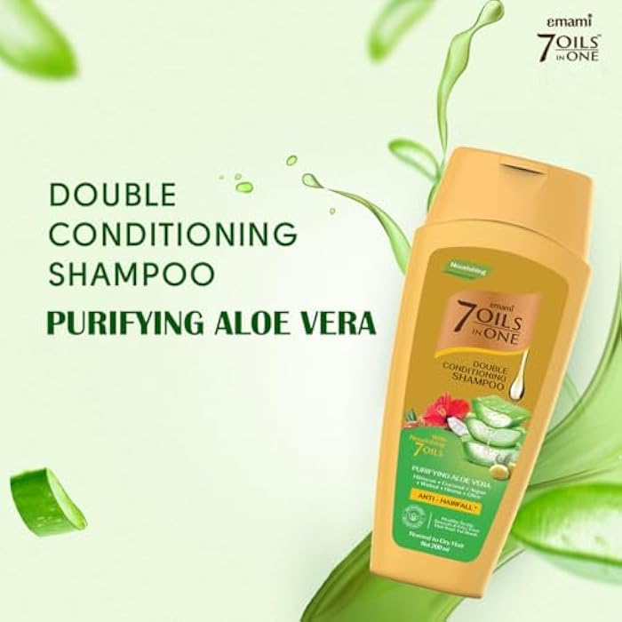 Emami 7 Oils in One Double Conditioning Shampoo Purifying Aloe Vera 400 ML - Image 3